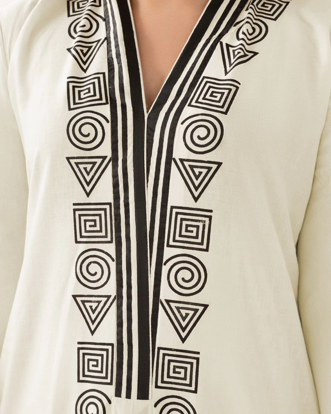 ARCANE THREADS Printed Dress with Matching Bag - The Mak's Store