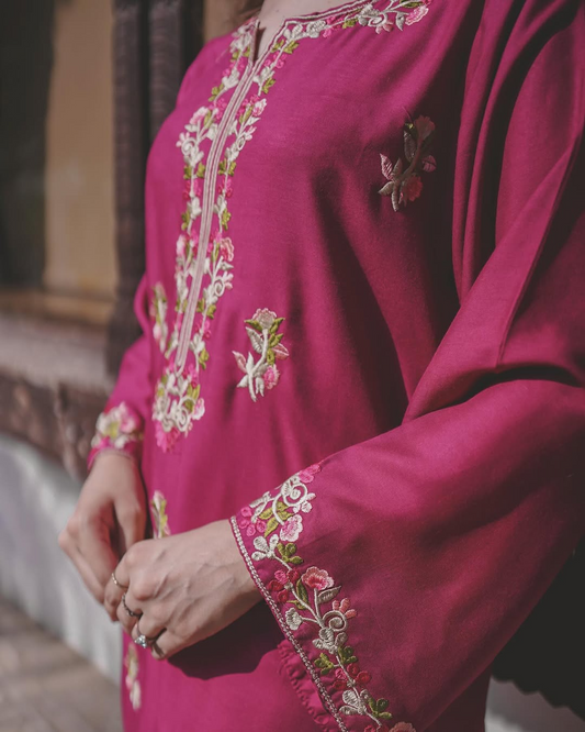 AANGAN EMB Long Length 2-Piece Set - The Mak's Store
