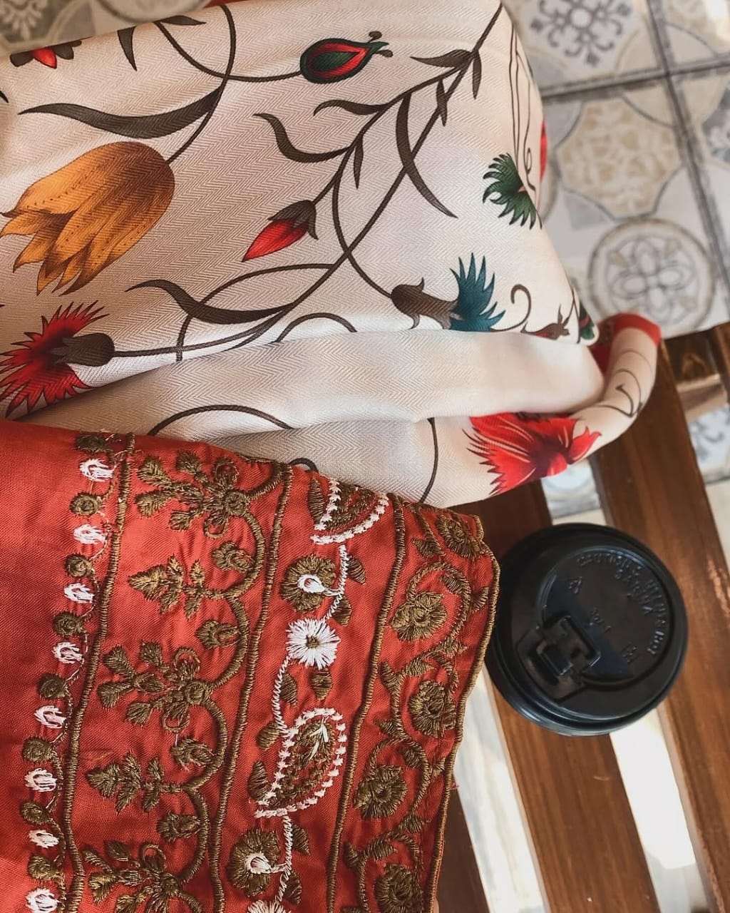 Ayat - 3PC Embroidered Ensemble with Digital Shawl - The Mak's Store