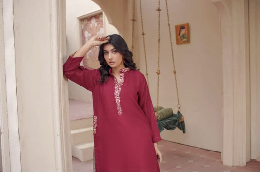 DHANAK POCKET EMBROIDERY 2PC 🌟