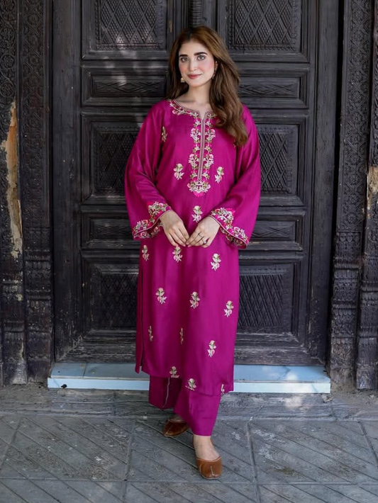 AANGAN EMB Long Length 2-Piece Set - The Mak's Store