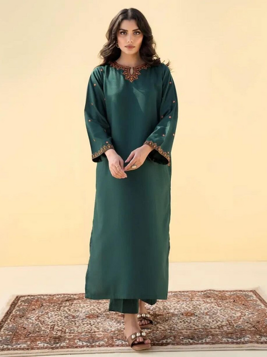 AFREEN Embroidered 2-Piece Dress - The Mak's Store